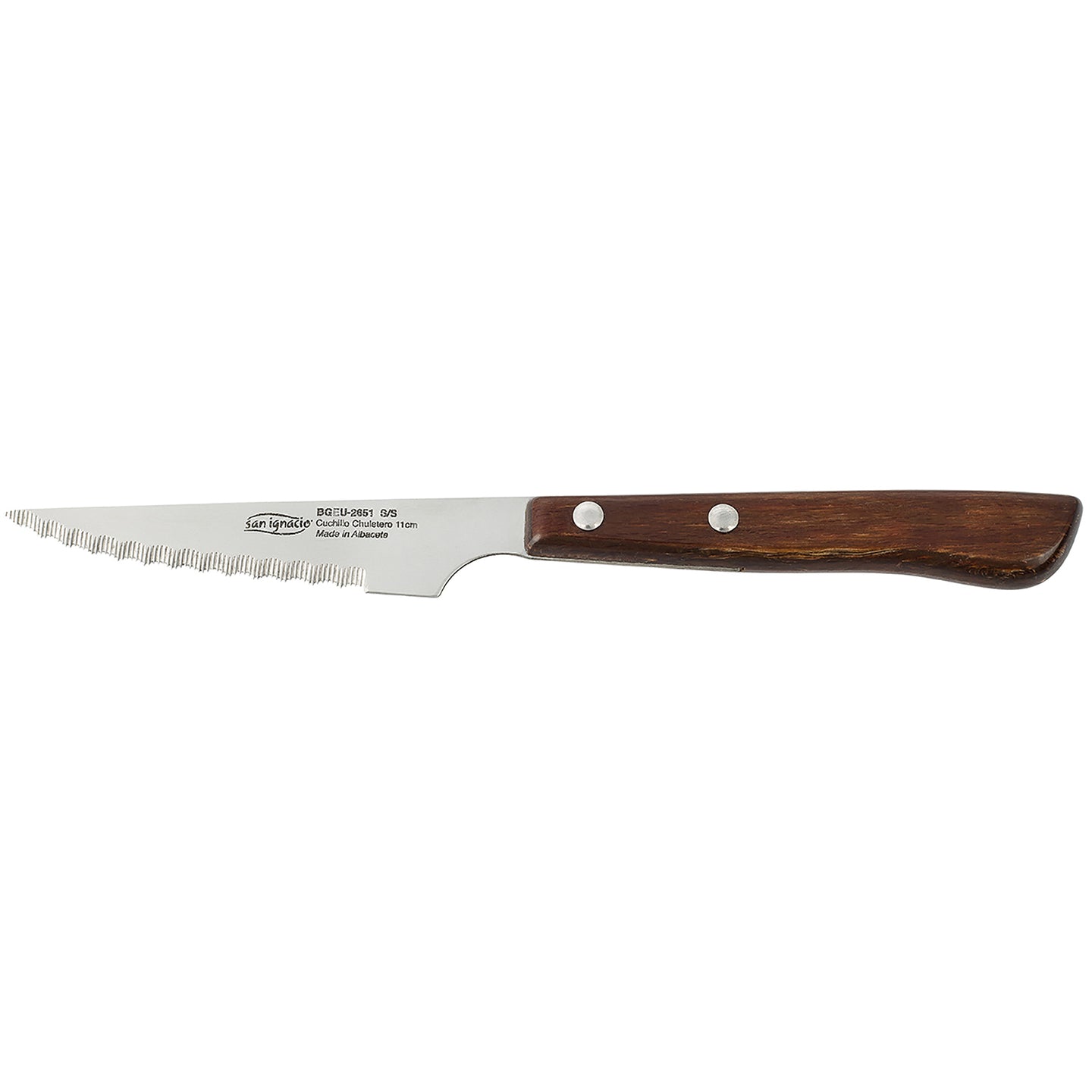 CUCHILLO CHULETERO 11CM ACER.INOX MANGO MADERA ALCARAZ SG