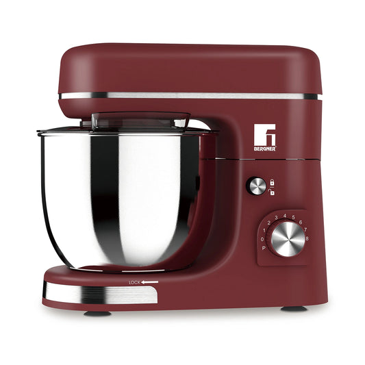 Amasadora 1300W 5L 8 Velocidades + Turbo Maroon - Bergner