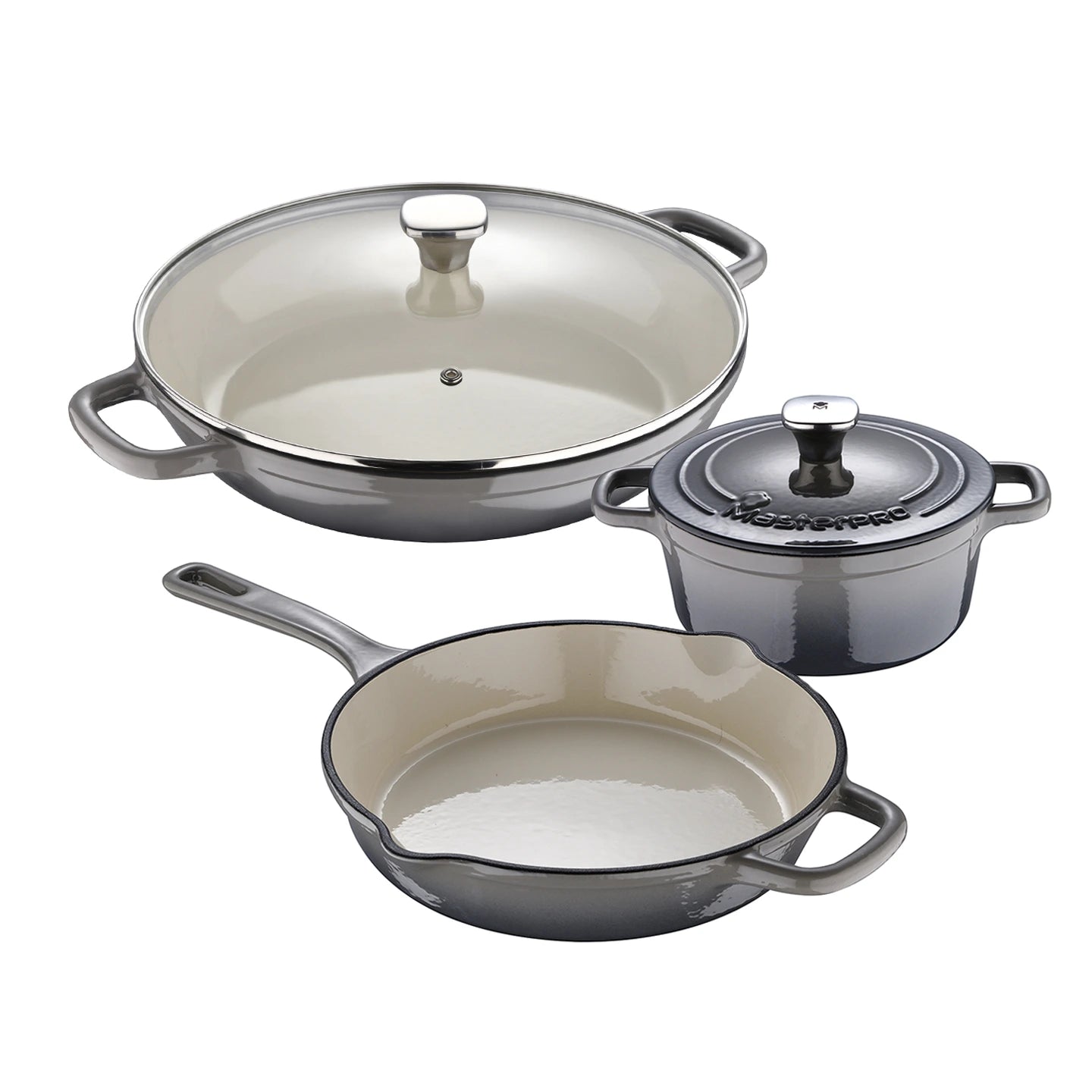 Batería de cocina de hierro fundido Unique 5 piezas - MasterPRO