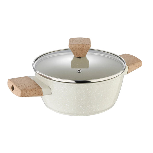 Cacerola con Tapa 20Cm Aluminio Forjado Naturally - Bergner