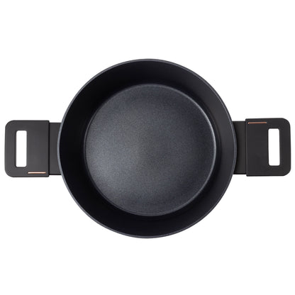 Cacerola con tapa 24Cm Aluminio Forjado Negro Mate Copper - Bergner