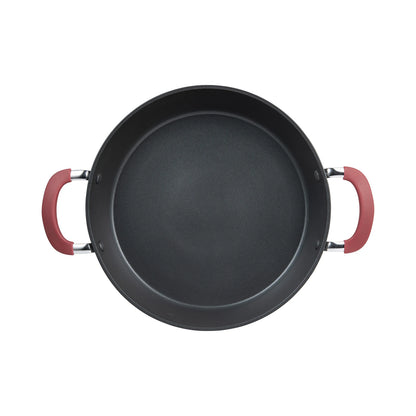 Cacerola Baja con Tapa 28Cm Alu Forjado Maroon - Bergner