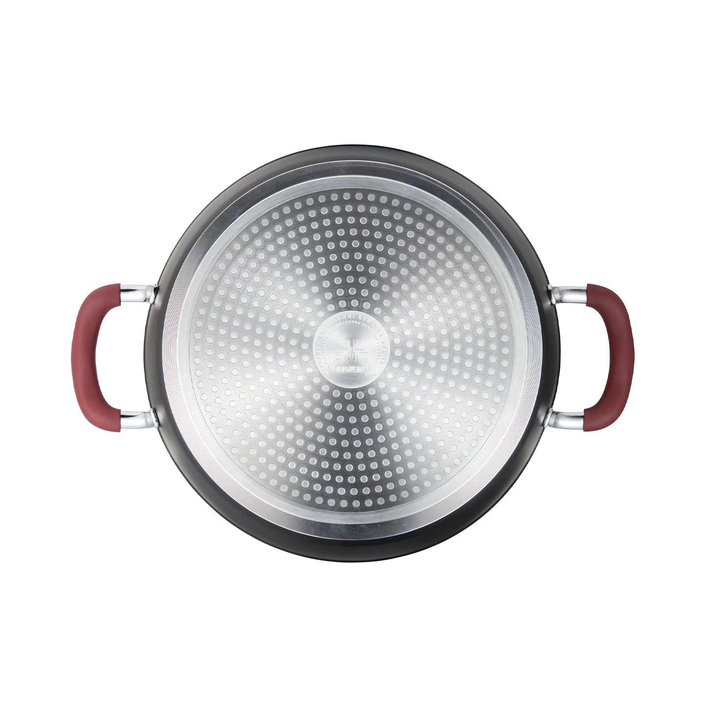 Cacerola Baja con Tapa 28Cm Alu Forjado Maroon - Bergner