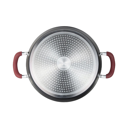Cacerola Baja con Tapa 28Cm Alu Forjado Maroon - Bergner