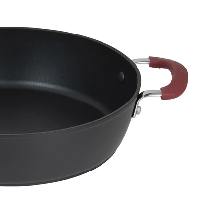 Cacerola Baja con Tapa 28Cm Alu Forjado Maroon - Bergner