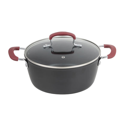 Cacerola con tapa 24 cm. de aluminio forjado Maroon - Bergner