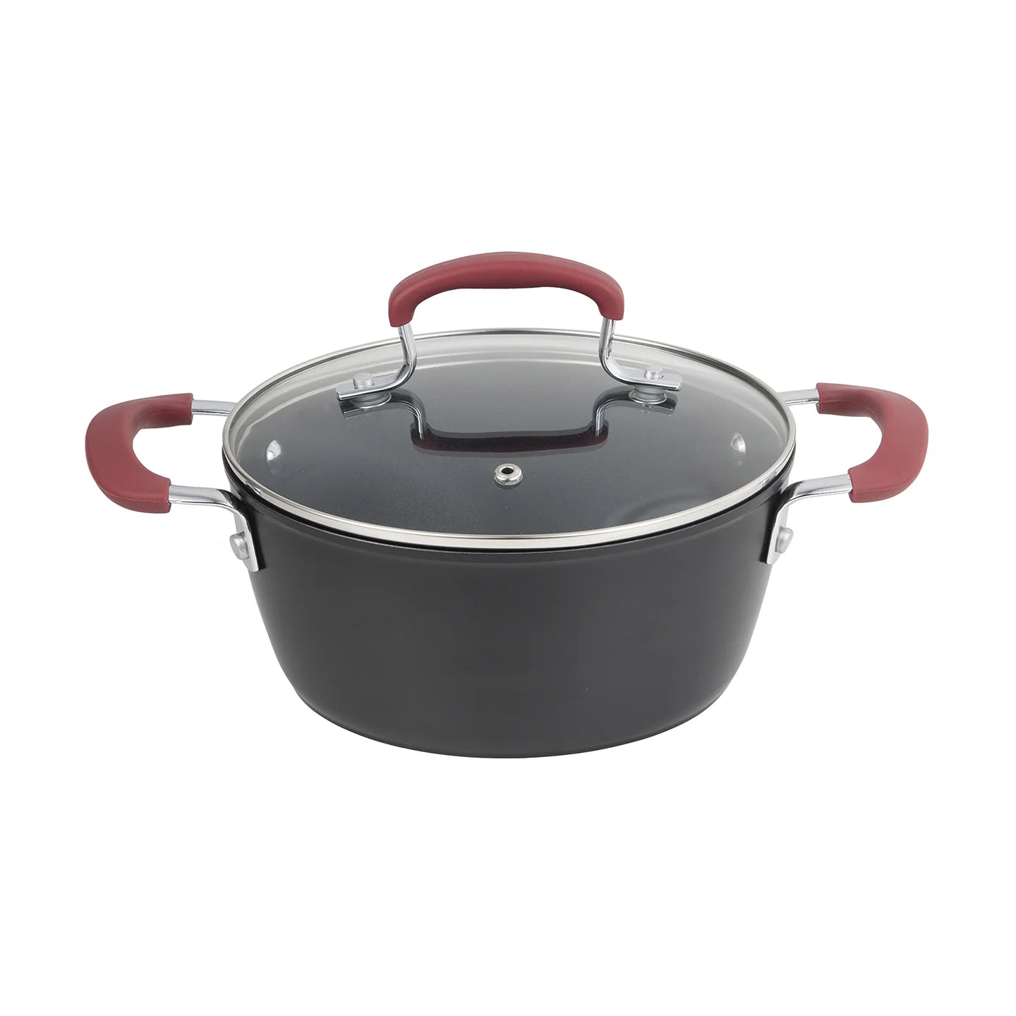 Cacerola con tapa 20 cm. de aluminio forjado Maroon - Bergner