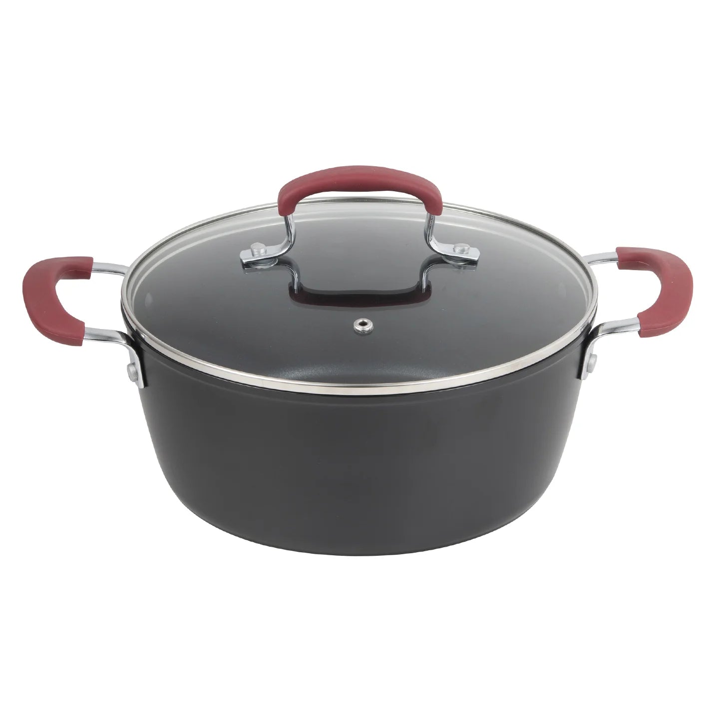 Cacerola con tapa 28 cm. de aluminio forjado Maroon - Bergner