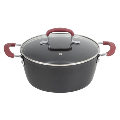 Cacerola con tapa 28 cm. de aluminio forjado Maroon - Bergner