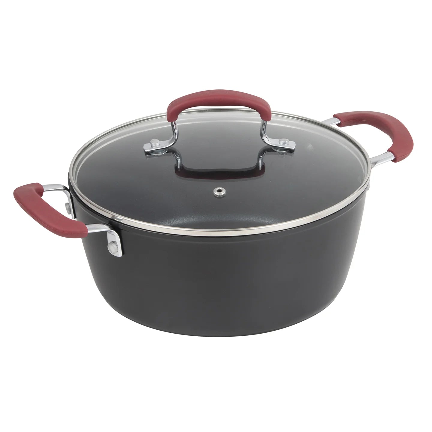 Cacerola con tapa 28 cm. de aluminio forjado Maroon - Bergner