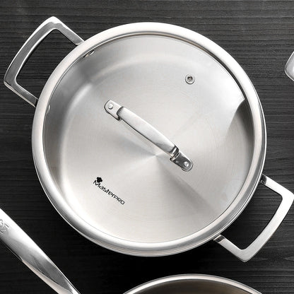 Cacerola de acero inox sin revestimiento con tapa LEGACY - MasterPRO