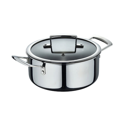 Cacerola de acero inox sin revestimiento con tapa LEGACY - MasterPRO