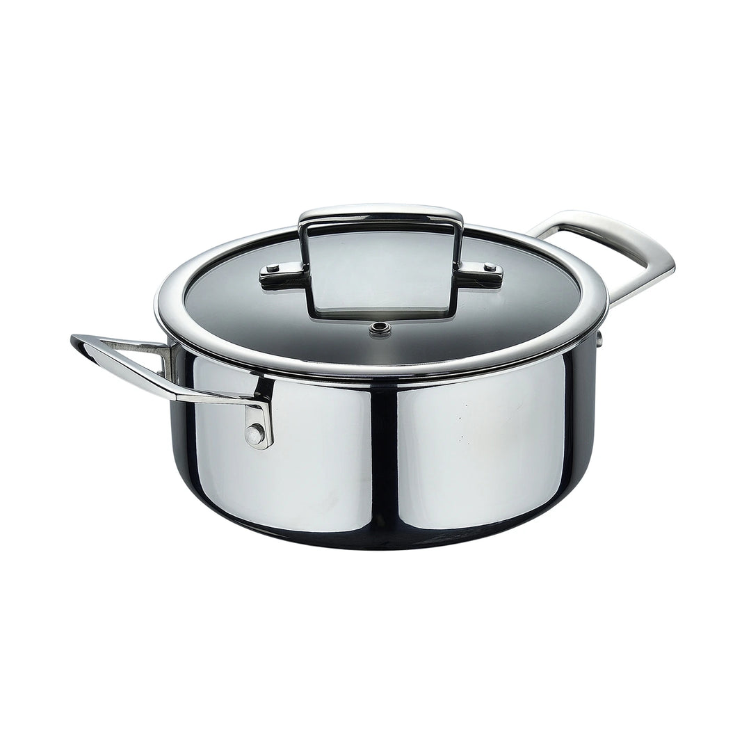 Cacerola de acero inox sin revestimiento con tapa LEGACY - MasterPRO