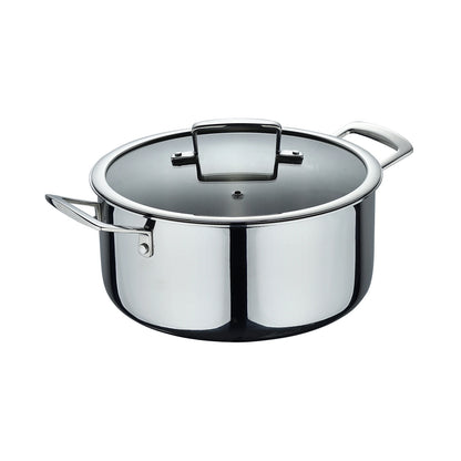 Cacerola de acero inox sin revestimiento con tapa LEGACY - MasterPRO
