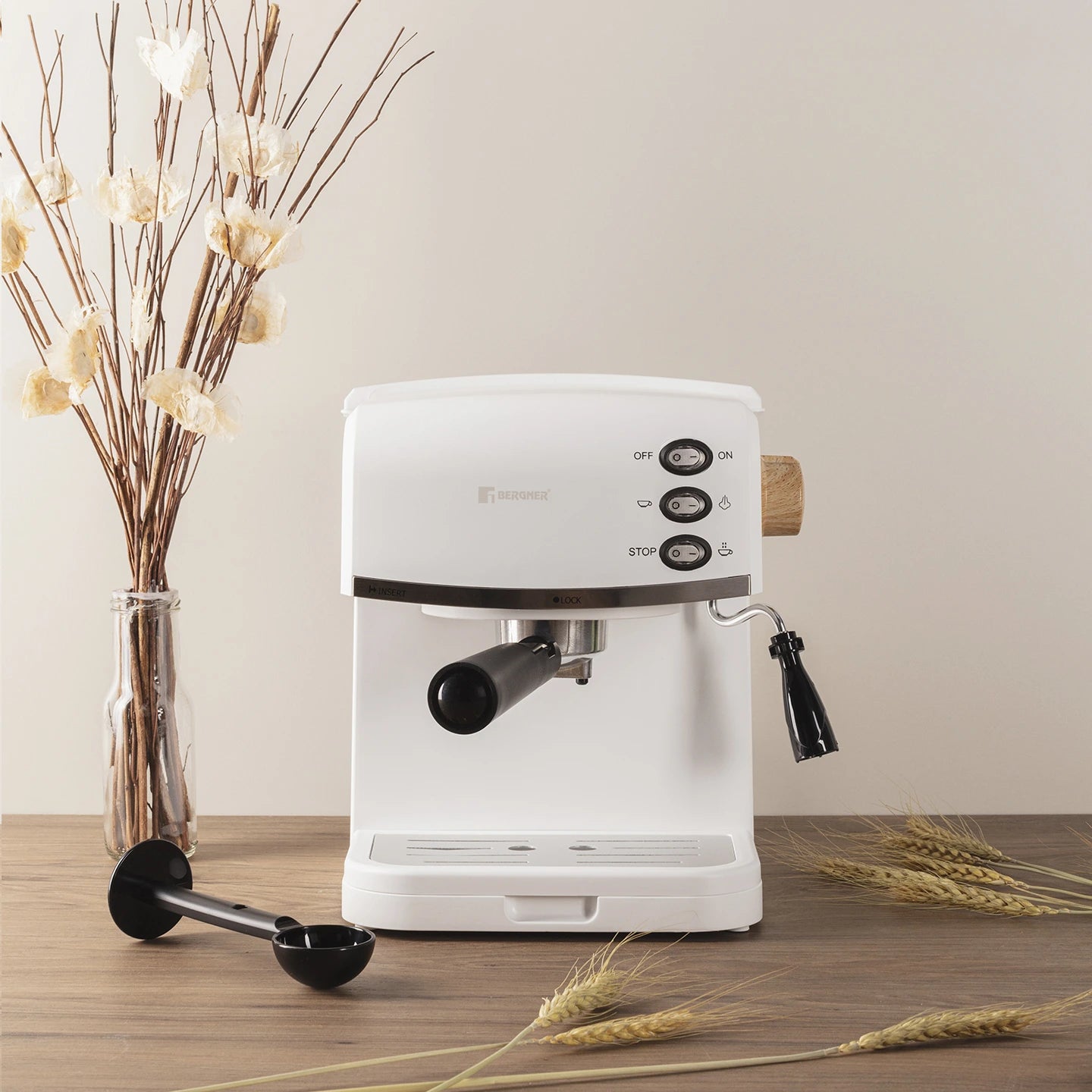 Cafetera Espresso 15 Bares 850W 1,5L Naturally - Bergner