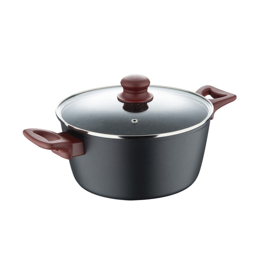 Cacerola con tapa 24 cm de Aluminio Forjado Malbec - San Ignacio