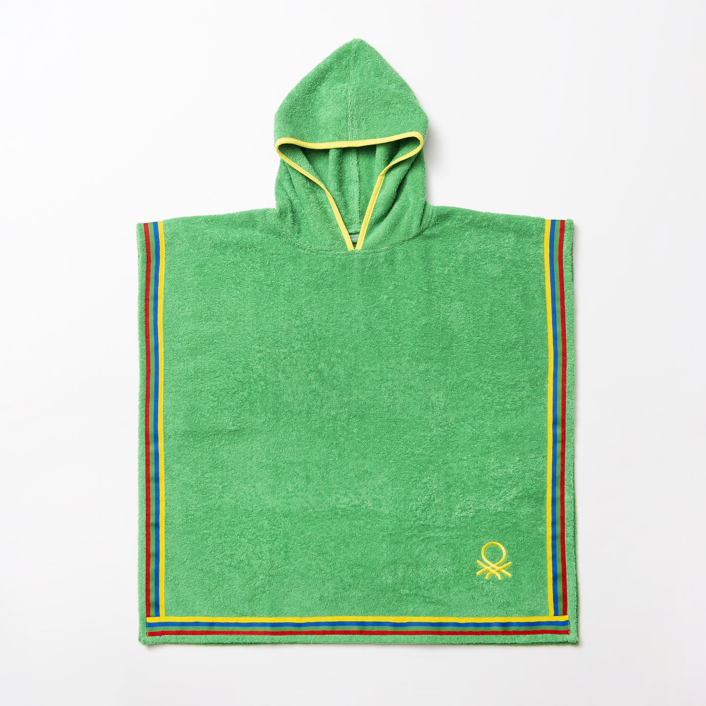 ALBORNOZ PONCHO DE NIÑO 65X65CM 380 GSM 100% ALGODÓN VERDE KIDS BE