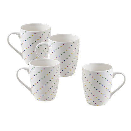 SET 4PC TAZA 360ML PORCELANA NEW BONE CHINA RAINBOW BE