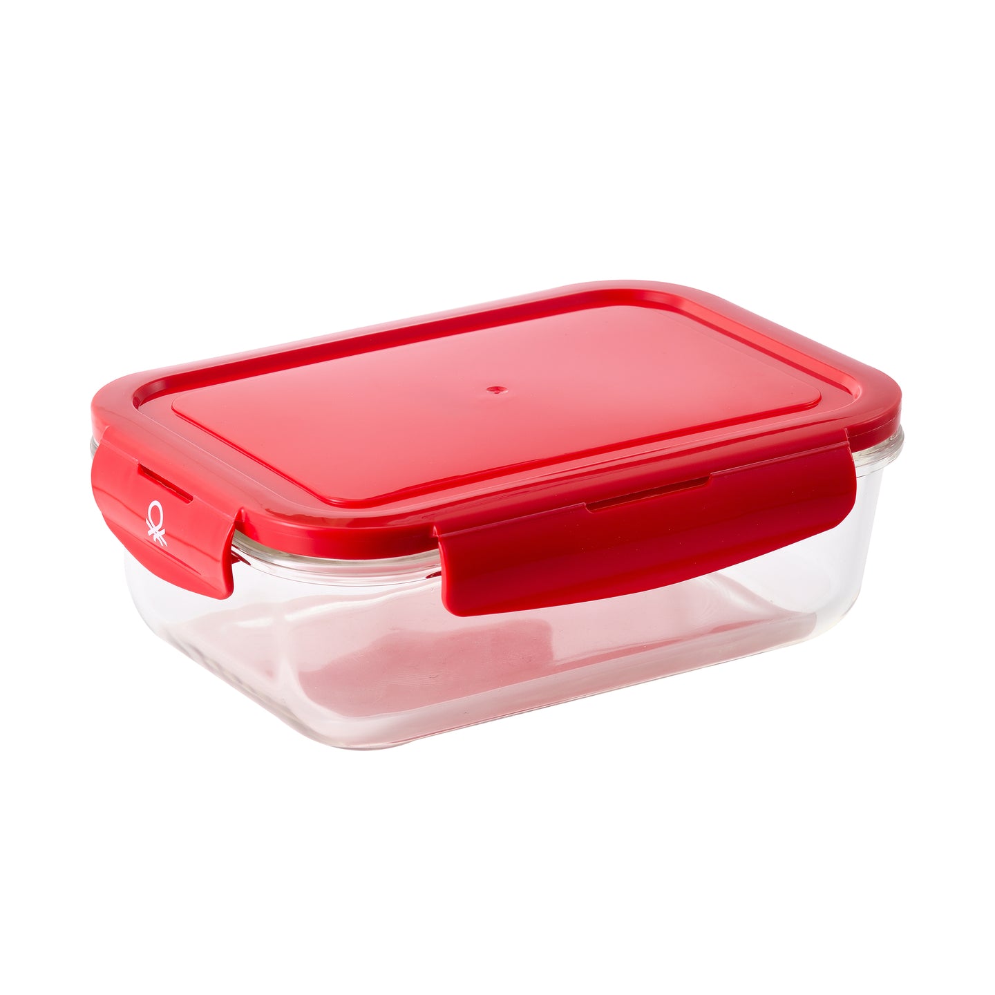 HERMÉTICO RECTANGULAR 1180ML BOROSILICATO TAPA ROJO RAINBOW BE