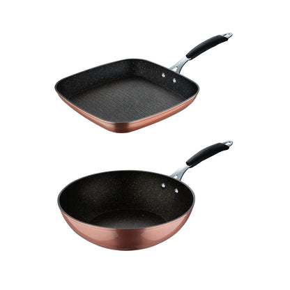 Set de plancha asador y wok de  28 cm - Copper