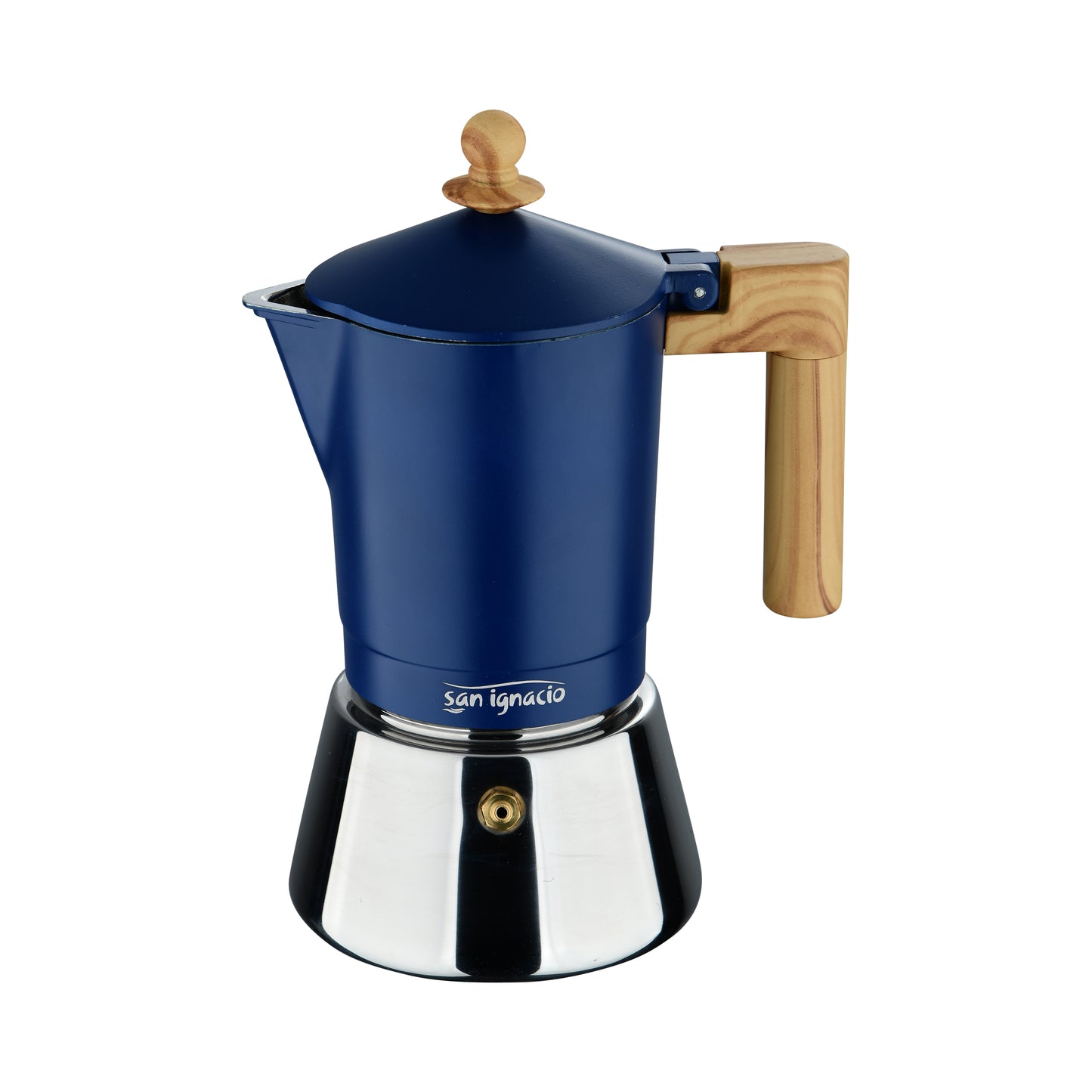 Cafetera de 6 tazas azul Mediterránea  apta para inducción - San Ignacio
