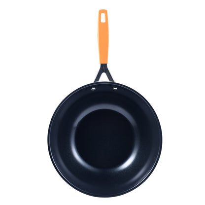 Wok San Ignacio de aluminio forjado y 28 cm de diametro - Compact