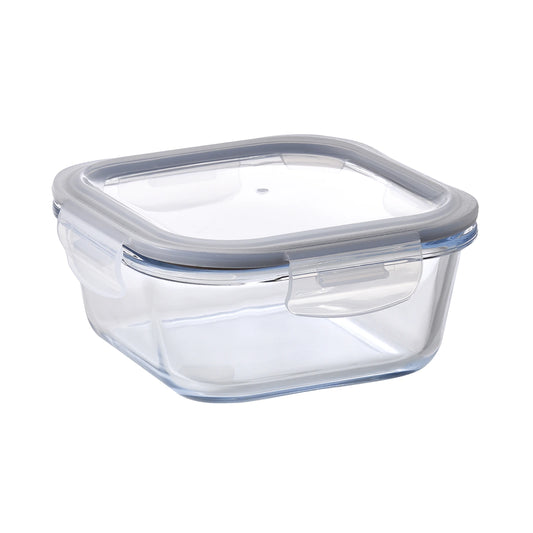 Hermético Cuadrado 800ml de Vidrio Borosilicato Naturally - Bergner