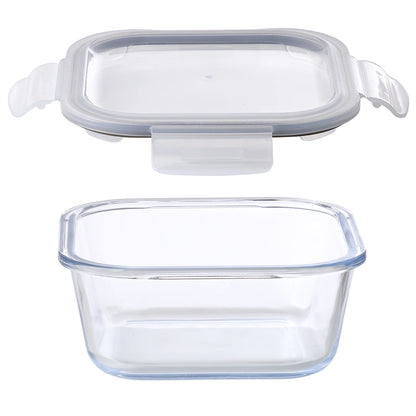Hermético Cuadrado 800ml de Vidrio Borosilicato Naturally - Bergner