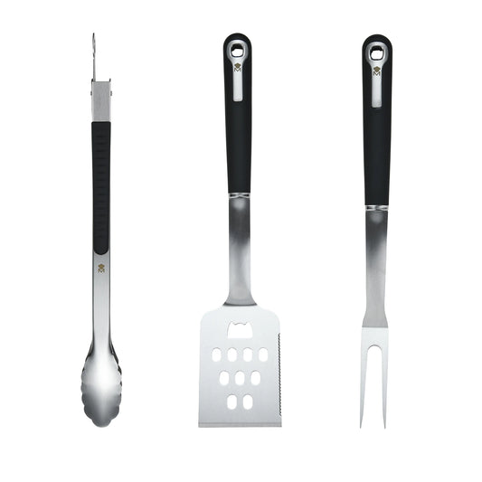 Juego de 3 Utensilios para Barbacoa Acero Inox Foodies - MasterPRO