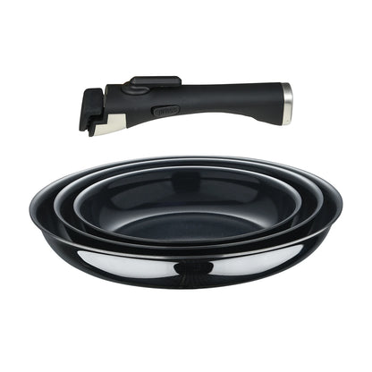 Juego de 3 sartenes + 1 Mango desmontable LEGACY - MasterPRO