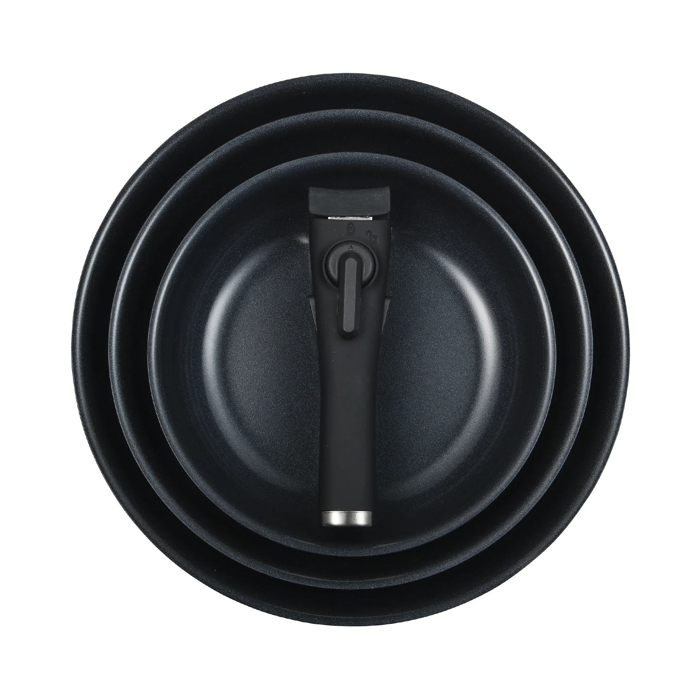 Juego de 3 sartenes + 1 Mango desmontable LEGACY - MasterPRO