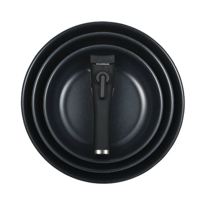 Juego de 3 sartenes + 1 Mango desmontable LEGACY - MasterPRO