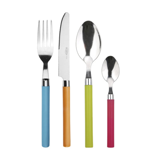Cuberteria 24 piezas Acero Inox Happie Colors - San Ignacio