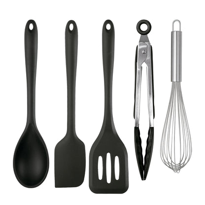 Juego de 5 Utensilios de Silicona Gris Oscuro Cooking Lovers - Bergner