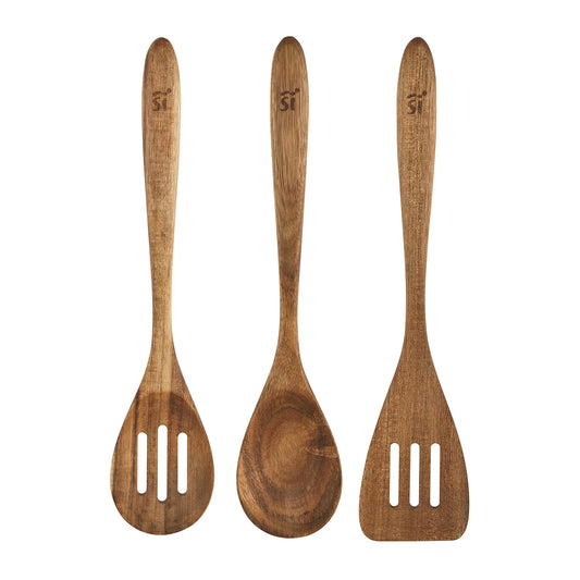 Juego 3 Utensilios De Cocina Madera De Acacia Noia - San Ignacio