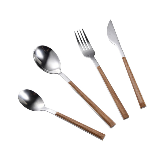 Juego de 24 Piezas de Cubertería Acero Inox Naturally - Bergner