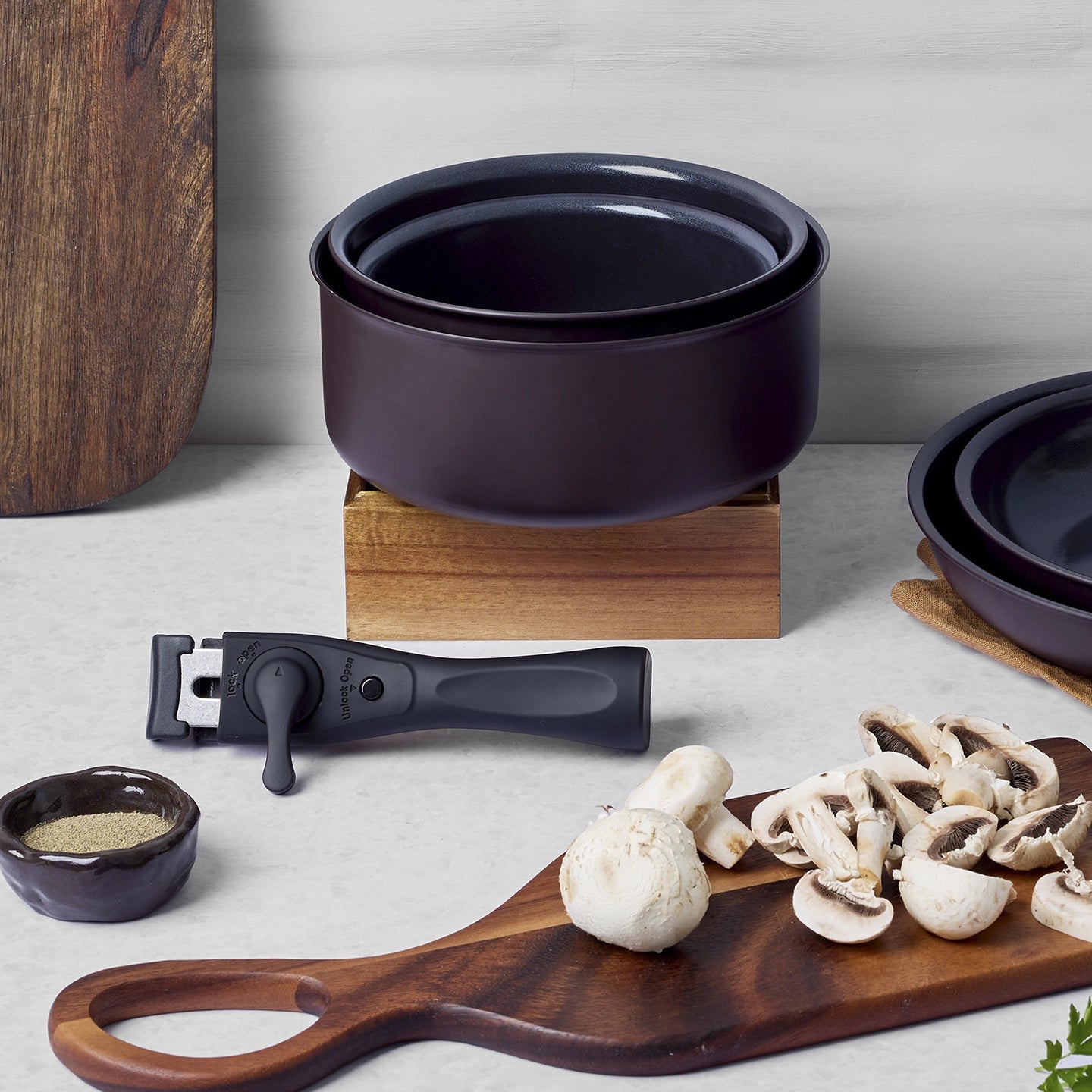 Mango para sartén Click & Cook Save space & money - Bergner