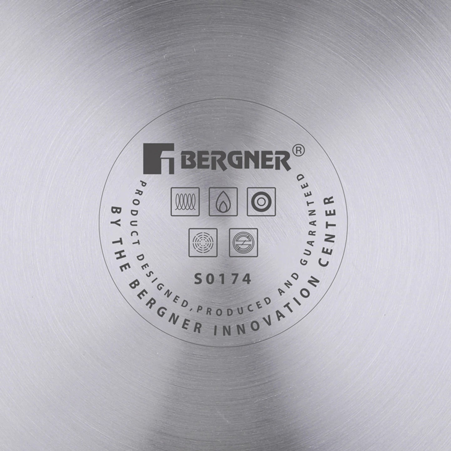Olla Alta con tapa de 28Cm de Acero Inox Copper - Bergner