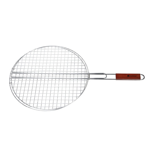 Parrilla Redonda 40cm de Acero Inoxidable BBQ - Bergner