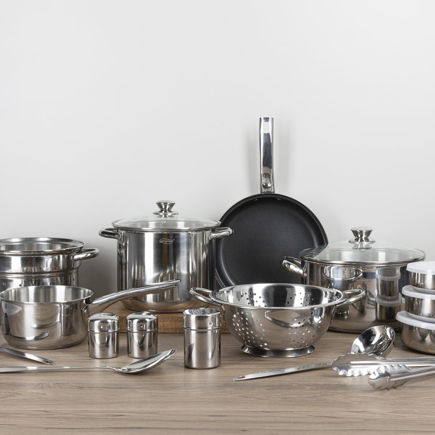 Batería de cocina San Ignacio de acero inoxidable 18 piezas - Lula (1)