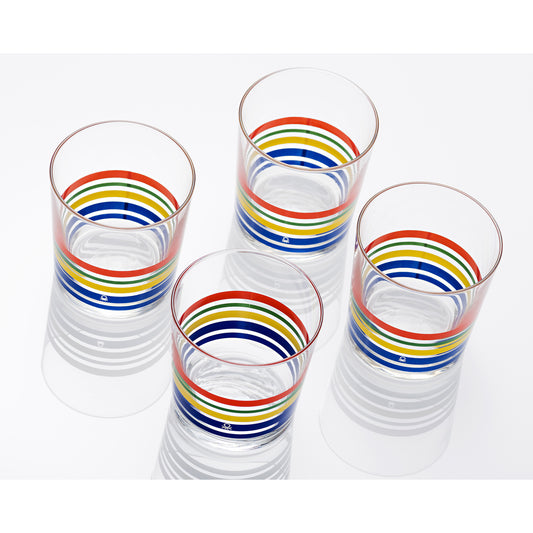Set 4 Vasos de cristal Benetton 330 ml - Rainbow