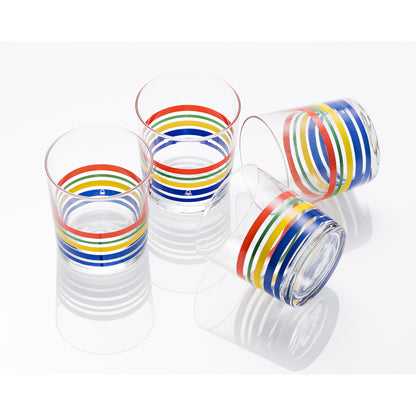Set 4 Vasos de cristal Benetton 330 ml - Rainbow (4)