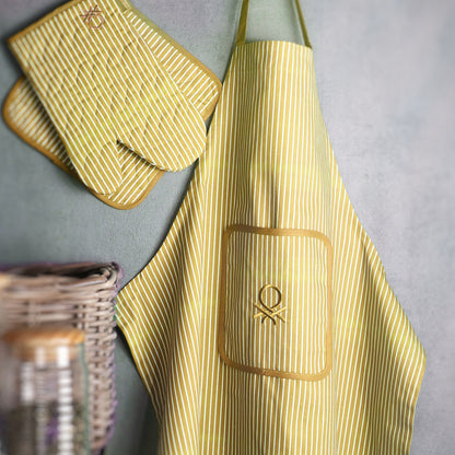 Delantal con manopla de horno y agarrador Benetton - Rainbow rayas (3)