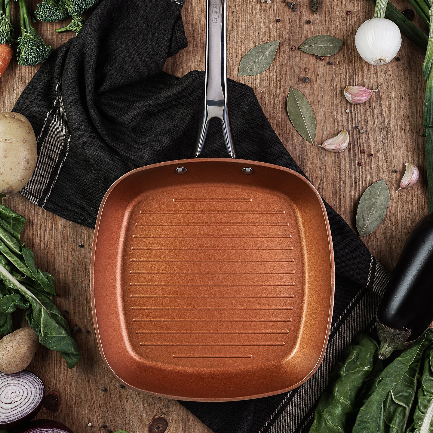 Sartén asador San Ignacio de aluminio forjado 28 cm - Origen (2)