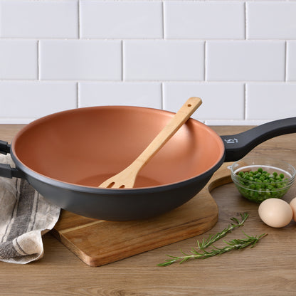 Wok San Ignacio de aluminio fundido 32 cm - Bronze (1)