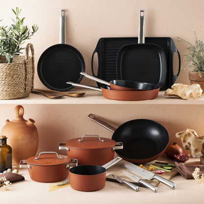 Batería de cocina de 7 piezas San Ignacio de aluminio forjado reciclado - Agros Reeco