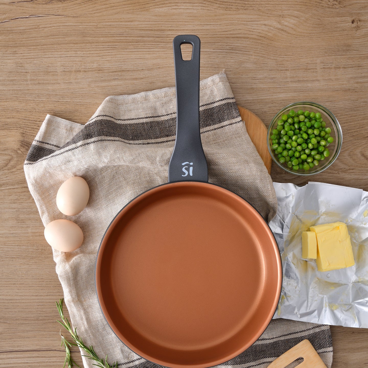 Wok y sartén grill San Ignacio de aluminio forjado - Bronze (1)