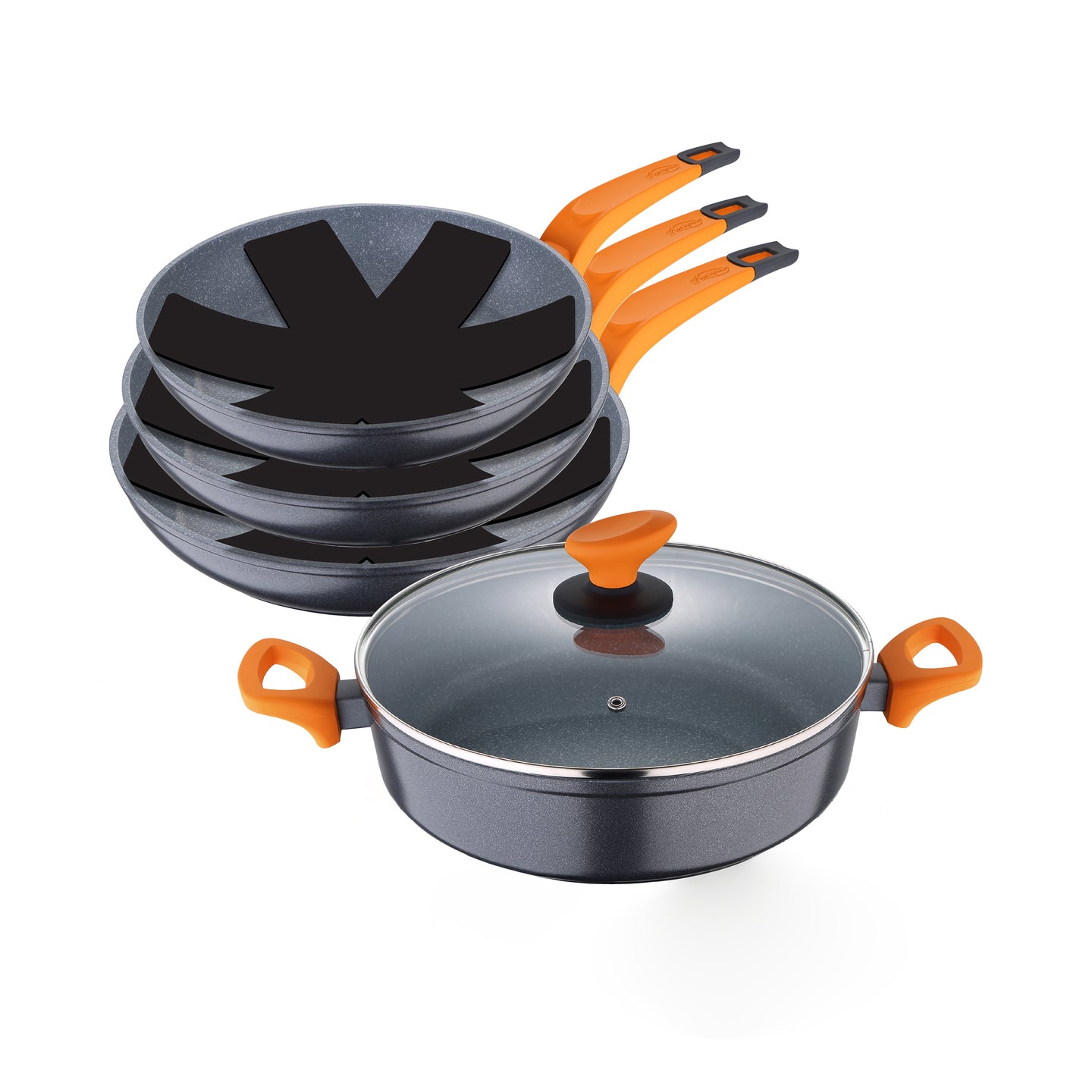 Batería de cocina San Ignacio de aluminio forjado 8 piezas - Lava