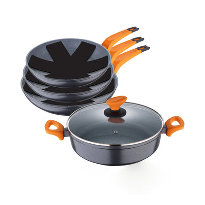 Batería de cocina San Ignacio de aluminio forjado 8 piezas - Lava