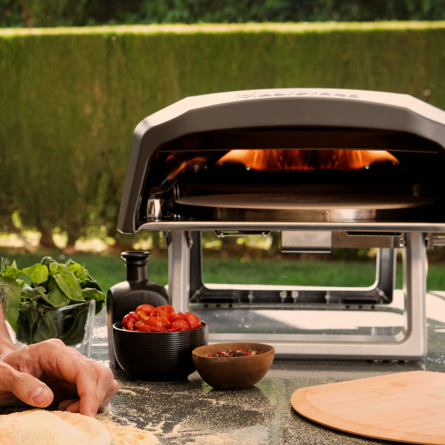 Horno de pizza portátil de gas con función giratoria MasterPRO (2)